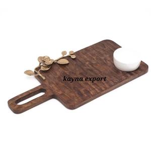 สี่เหลี่ยมไม้ Charcuterie คณะกรรมการที่มีการออกแบบพื้นผิวจากปรากฏของคอลเลกชันสี - Product Image 3