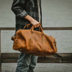 Bolsa Deportiva Eoin Winston de Cuero Genuino, 30-40L, Correa Ajustable, Cierre de Cremallera, Estilo Casual para Hombre, Ews0002 - Product Image 4