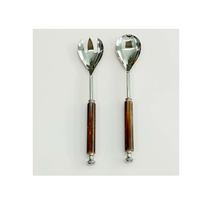 Juego de cubiertos de cuchara de acero inoxidable de excelente calidad 100% Cuchara de cuerno de búfalo natural Fabricación Precio asequible - Product Image 2