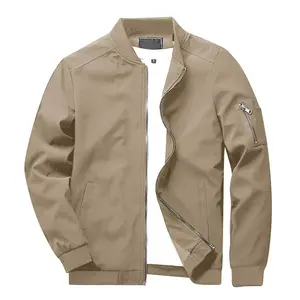 Blouson Bomber Homme Col Montant Tendance en Laine/Soie Respirant Écologique Séchage Rapide Impression Logo Personnalisée - Product Image 1