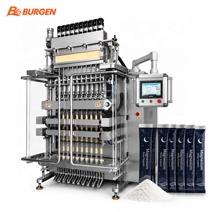 Machine d'emballage automatique de poudre de magnésium pour la nutrition du sommeil, 4 à 12 voies, double scellage, zéro fuite, qualité alimentaire CE, impression personnalisée - Product Image 1