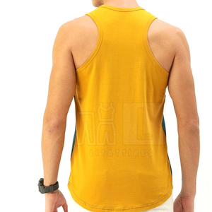 Meilleure vente Hommes 100% coton débardeur séchage rapide vêtements actifs haute qualité respirant équipement d'entraînement tricoté méthode de tissage - Product Image 4