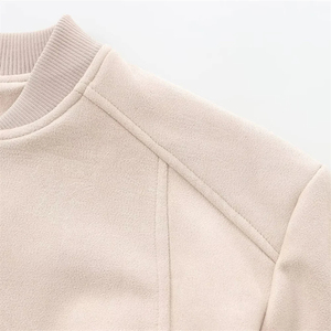 Nouvelle mode pour femmes, veste pilote à texture suédé, mince et polyvalente, manteau pour les loisirs d'hiver et d'automne avec fermeture à glissière - Product Image 5
