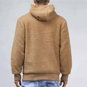 เสื้อฮู้ดขนแกะมีกระเป๋าแขนยาวสำหรับผู้ชายเสื้อกีฬาลำลองแนวสตรีท - Product Image 4