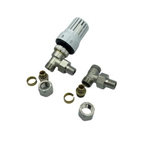 Válvulas Termostáticas Industriales HM para Calderas Multicapa 3/8x16 Niqueladas con Adaptadores de 16 mm, Conector Termostático Anticorrosión - Product Image 3