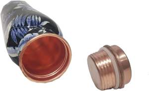 Top Quality Sale Pure Copper <b>Water</b> <b>Bottle</b> with Leak-Proof Lid Hammered Metal Custom Designs for Home Office Gym Travel-Drinkware - Product Image 5