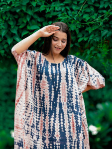 Summer Trending <b>Women</b> Wear Rayon Tie Dye Long <b>Kaftan</b> - Product Image 2