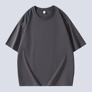 Venta al por mayor de alta calidad de impresión personalizada Logotipo de gran tamaño de peso pesado o cuello caída del hombro unisex streetwear camisetas de los hombres - Product Image 6