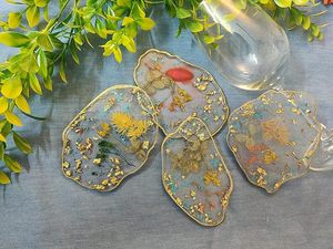 แผ่นรองแก้วเรซิ่นทรงกลมสไตล์โบฮีเมียน น้ำหนักเบา เป็นมิตรกับสิ่งแวดล้อม พื้นผิวเรียบ คุณภาพสูง สำหรับใช้ในบ้านและสำนักงาน - Product Image 4