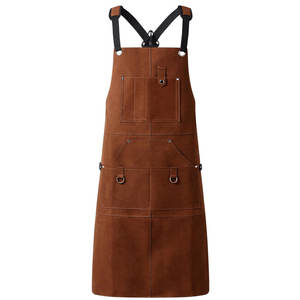Stylish <b>Men's</b> Leather <b>Apron</b> Comfortable Vest Style Full Protection Adjustable Straps Durable for <b>Cooking</b> and Work - Product Image 1