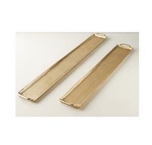 Bandeja de servicio de metal para restaurantes, hogar, cocina, desayuno, bandeja para servidor, Color dorado, acabado, forma Rectangular, productos hechos a mano - Product Image 5