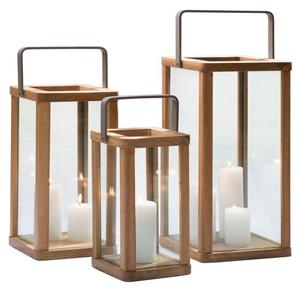 Farol de Vela Alto, Moderno, de Bronce y Dorado, Hecho a Mano, Duradero, para Interiores y Exteriores, Geométrico, Decorativo, para Hogar, Jardín, Bodas - Product Image 1