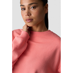 Sudadera para Mujer, Cuello Redondo, Manga Larga, Color Sólido, Sudadera Corta Informal, Ropa de Mujer para Exteriores - Product Image 4