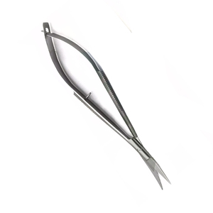 Micro ciseaux en acier à haute teneur en carbone avec logo personnalisé Ciseaux à sourcils et pincettes à pointe pointue Vente en gros - Product Image 3