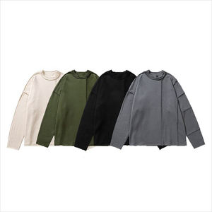 Vente en gros Fabricant de vêtements Logo personnalisé Sweat à capuche à ourlet brut lourd Sans poche Bord coupé Sweat à capuche à ourlet brut personnalisé - Product Image 1