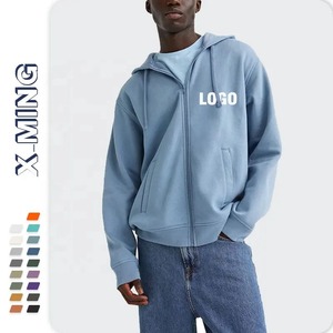 Cotton/<b>Polyester</b> <b>Hoodies</b> Blank Plain Men 450gsm Plus Size Pullover Summer Quick Dry with Embroidery Printed Logo - Product Image 5