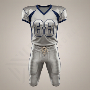 Ensemble complet de maillot de football américain, design personnalisé, ensemble uniforme à séchage rapide, équipement d'entraînement professionnel pour hommes, taille plus, 100% polyester - Product Image 1