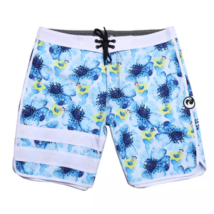 Pantalones cortos deportivos de gimnasio con logotipo impreso personalizado para hombre, tela elástica de 4 vías, patrón sólido, entrenamiento, correr, teñido liso - Product Image 1