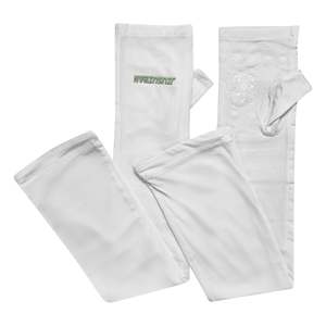 Mangas Protectoras de Poliéster Blanco Antibacterianas con Protección UV, Elásticas en 4 Direcciones, de Uso General, con Bordado Floral y Orificio para el Pulgar - Product Image 1