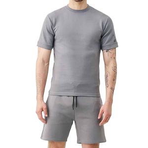 Conjunto de Camiseta y Pantalones Cortos para Hombre, de Alta Calidad, Personalizado, al Por Mayor, con MOQ Bajo, Transpirable, de Algodón, Informal, de Verano, 2 Piezas - Product Image 1