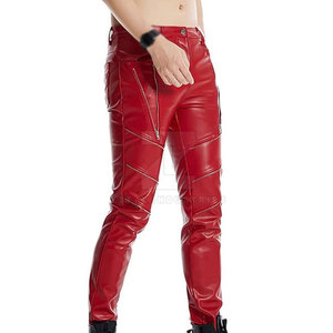 Pantalon en cuir décontracté pour homme de haute qualité, couleur unie, lavage foncé, taille mi-haute, respirant, léger, best-seller, streetwear ZEFAL - Product Image 2
