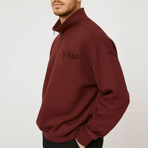 Mens <b>Sweatshirt</b> Custom Logo Thick Heavy Printed <b>Fleece</b> 400Gsm 500Gsm Oversize Heavy Weight - Product Image 2