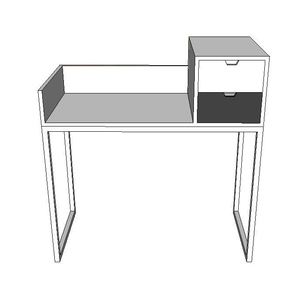 โต๊ะเครื่องแป้งไม้ดีไซน์มินิมอล SFBTD015 รุ่น Bn Trang im G Cao Su Sn Trng คุณภาพสูง - Product Image 3