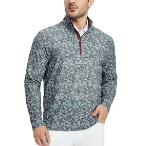 เสื้อแจ็คเก็ตผู้ชายแบบซิปครึ่งตัว ผ้าซับลิเมชั่น ยืดได้ ระบายอากาศดี เหมาะสำหรับการฝึกซ้อม - Product Image 2