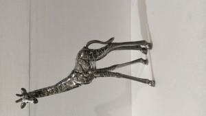 Estatua de animal de metal decorativa, escultura de jirafa grande - Product Image 5