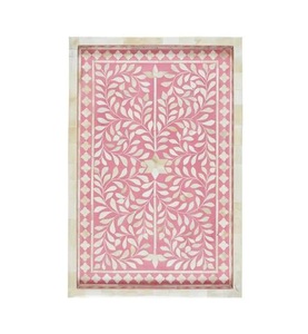 ถาดเสิร์ฟกระดูกเรซินทำด้วยมือมาใหม่ออกแบบลายดอกไม้วินเทจไม่ซ้ำใครสำหรับใช้ในบ้านและเสิร์ฟอาหาร - Product Image 4