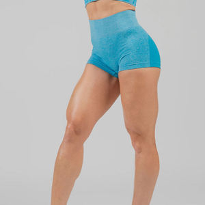 Pantalones cortos de gimnasio con cintura elástica para mujer, mallas de entrenamiento con sensación de desnudo y trasero de melocotón, monos deportivos para correr y andar en bicicleta para mujer - Product Image 1