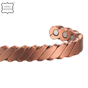 Pulsera de cobre ajustable para hombres y mujeres Brazalete de artritis Pulsera DE SALUD magnética - Product Image 4