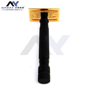 Maquinilla de Afeitar de Doble Filo Negra y Dorada, Mejor Calidad, Precio al por Mayor, Proveedor a Granel, Proveedor de Artículos de Barbería, Maquinillas de Afeitar de Seguridad, Marca OEM - Product Image 6