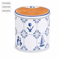 Boîte en métal cylindrique ronde de qualité alimentaire avec impression personnalisée OEM ODM