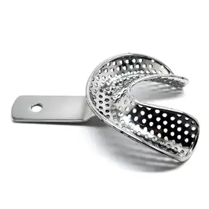 Plateaux dentaires médicaux professionnels en acier inoxydable soins bucco-dentaires plateaux d'impression dentaire finition polonaise inférieure Instruments chirurgicaux - Product Image 1