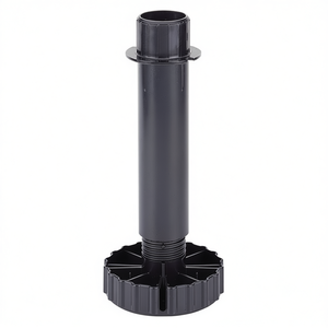 HETTICH Adjustable Base Foot Black Plastic 100 mm Adjustment Range -6/+30 mm Pack Size 10 for <b>Tables</b> - Product Image 3