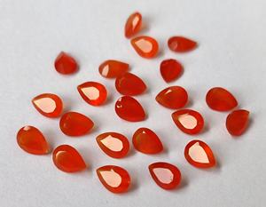 Cornaline orange naturelle Poire coupée 3x5mm cornaline orange à facettes en vrac Cornaline orange naturelle de qualité supérieure - Product Image 6