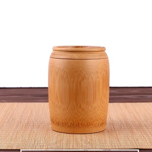 Luxury Kitchen Accessories Canister Set Eco Friendly <b>Bamboo</b> Tube Jar <b>Containers</b> With Lid Factory Price - Product Image 2