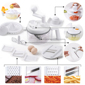 Procesador manual multifuncional de alimentos con manivela, cortador de verduras con múltiples cuchillas para ensaladas y comida para bebés - Product Image 6