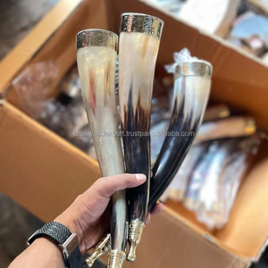 Chope de bière de buffle Viking naturelle personnalisée fabriquée à la main corne à boire écologique de Falak Export - Product Image 3