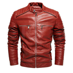 Veste en cuir pour homme, style streetwear tendance, coupe confortable pour la saison hivernale et les sorties nocturnes - Product Image 2