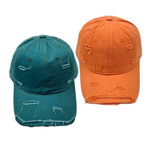 Vente en gros de casquettes de sport 6 panneaux en coton non structuré Vintage Gorras casquette de baseball avec logo brodé personnalisé chapeaux en détresse lavés 2026 - Product Image 1