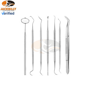 Kit d'examen dentaire manuel en acier inoxydable certifié CE avec miroir et manche pour la pratique clinique des étudiants - Product Image 4