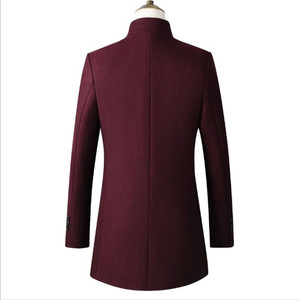 Venta caliente Gabardina para hombre Abrigo de lana Ropa de invierno Hecho a medida Material de alta calidad Servicio OEM Abrigo de lana para hombre completamente personalizado - Product Image 4