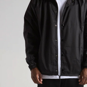 Veste coupe-vent de qualité supérieure à prix de gros, veste de coach à boutons, service OEM ODM, vestes brodées personnalisées - Product Image 5