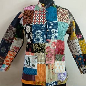 เสื้อโค้ทผู้หญิงสไตล์โบโฮวินเทจผ้าคอตตอนใส่กลับด้านได้ - Product Image 2