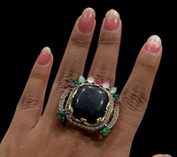 Superbe Bague Fantaisie Scintillante en Laiton Plaqué Or Rose avec Moissanite pour Femmes et Filles - Idéale pour Mariages, Fêtes et Événements