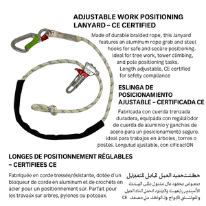 DBA Shock-Absorbing <b>Lanyard</b> <b>Polyester</b> Fixed Anchor 1500 kg Breaking Strength Non-Adjustable Length Quick Connect Buckle - Product Image 6