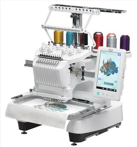 Machine à broder Valiant à 10 aiguilles avec écran tactile LCD couleur, zone de broderie de 7,7 x 14 pouces, 1000 points par minute - Product Image 1