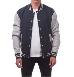 Chaqueta Varsity de lana Varsity Letterman Chaqueta de lana bordada Hombres Pure Sheep Wool CollegeBaseballjacket para hombres - Product Image 1